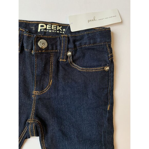 {NWT} Peek Baby Maya Dungaree Dark Wash Jeans - Picture 3 of 7